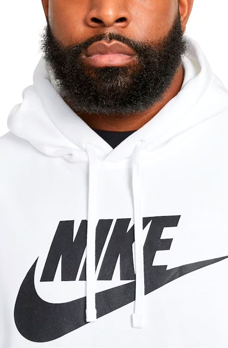 Blusa Moletom Nike Sportswear Club Fleece Masculino Branco/Preto - NewSkull