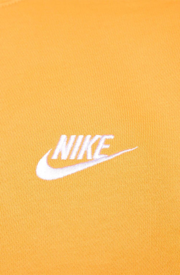 Blusa Moletom Nike Sportswear Club Masculino Laranja/Branco - NewSkull