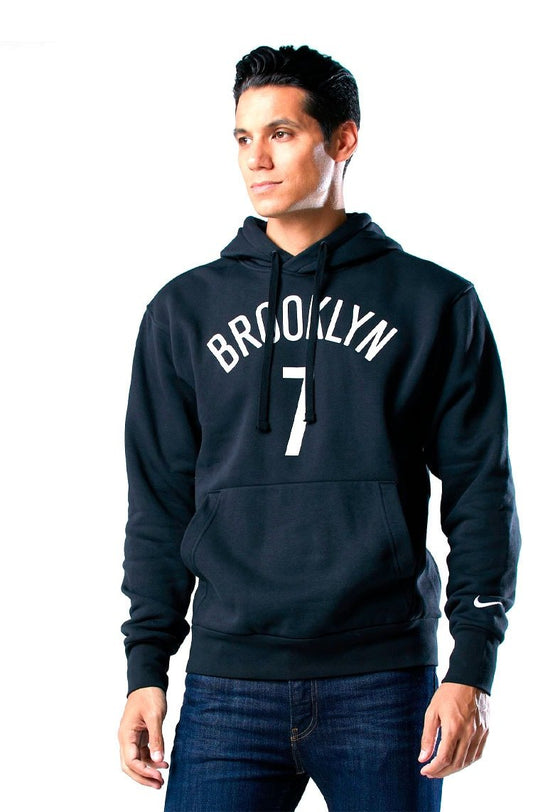 Blusão Moletom Nike Brooklyn Nets Masculino Pullover Fleece Essential Preto/Branco - NewSkull