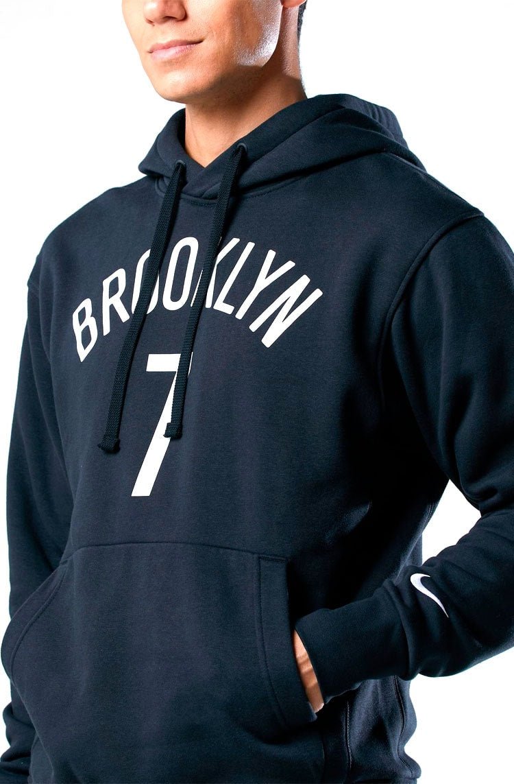 Blusão Moletom Nike Brooklyn Nets Masculino Pullover Fleece Essential Preto/Branco - NewSkull