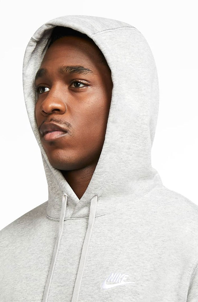 Blusão Moletom Nike Sportswear Club Fleece Unissex Cinza/Branco - NewSkull