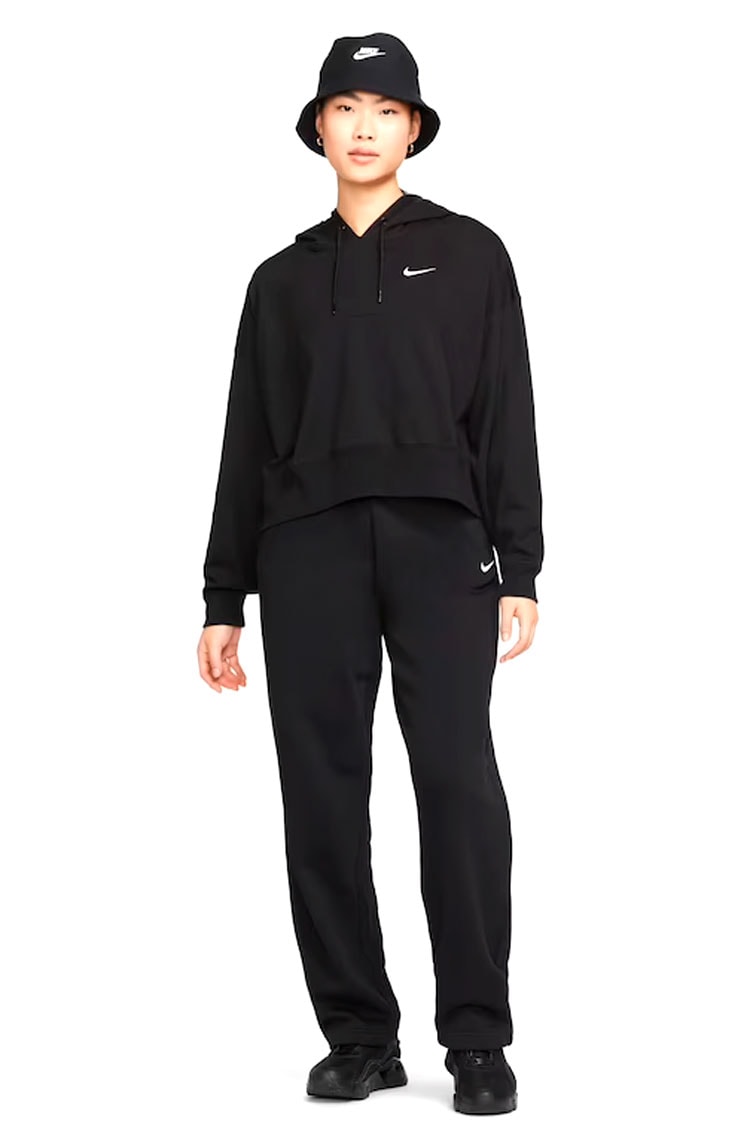 Blusão Moletom Nike Sportswear Oversized Feminino Preto/Branco - NewSkull