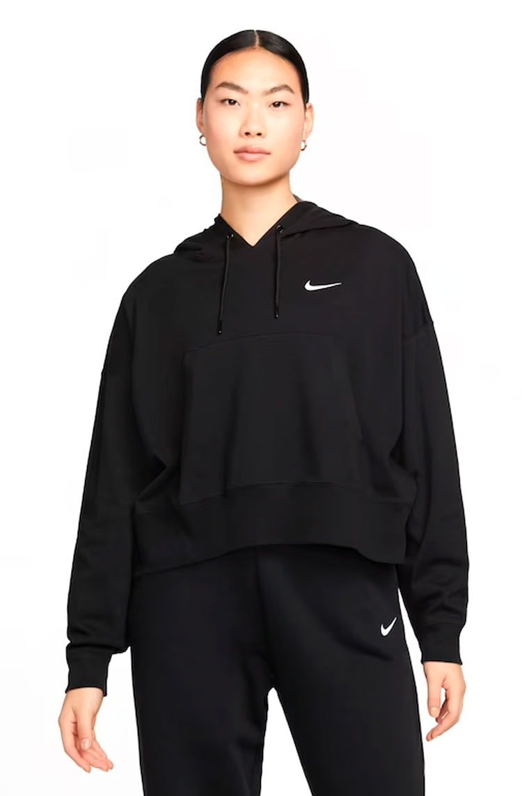 Blusão Moletom Nike Sportswear Oversized Feminino Preto/Branco