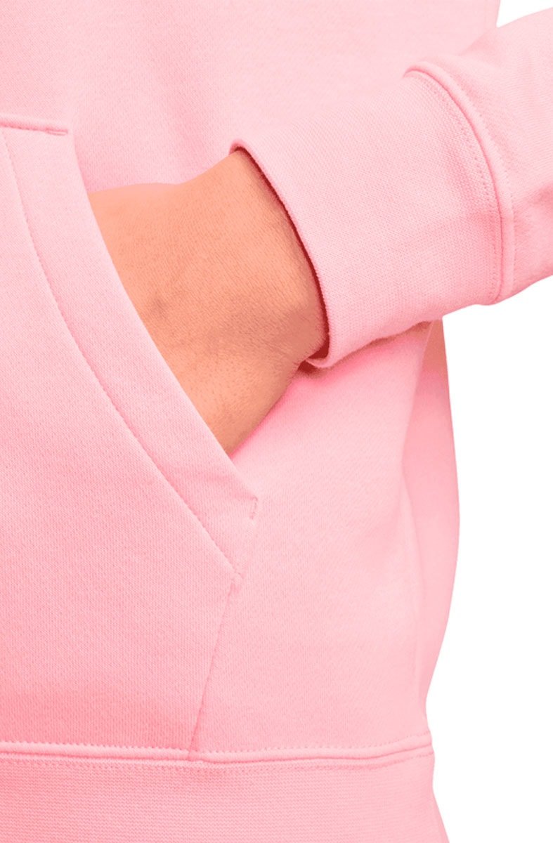Blusão Nike Sportswear Club Fleece Feminino Rosa/Branco - NewSkull