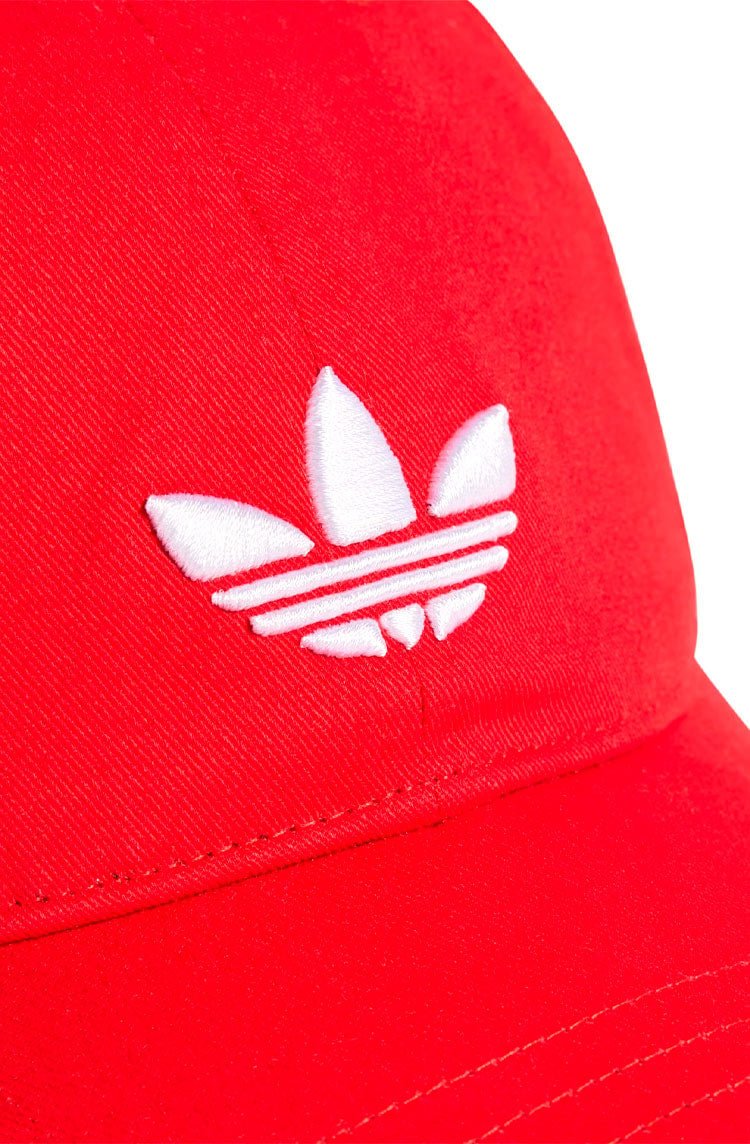 Boné Adidas Adicolor Classic Trefoil Baseball Vermelho/Branco - NewSkull