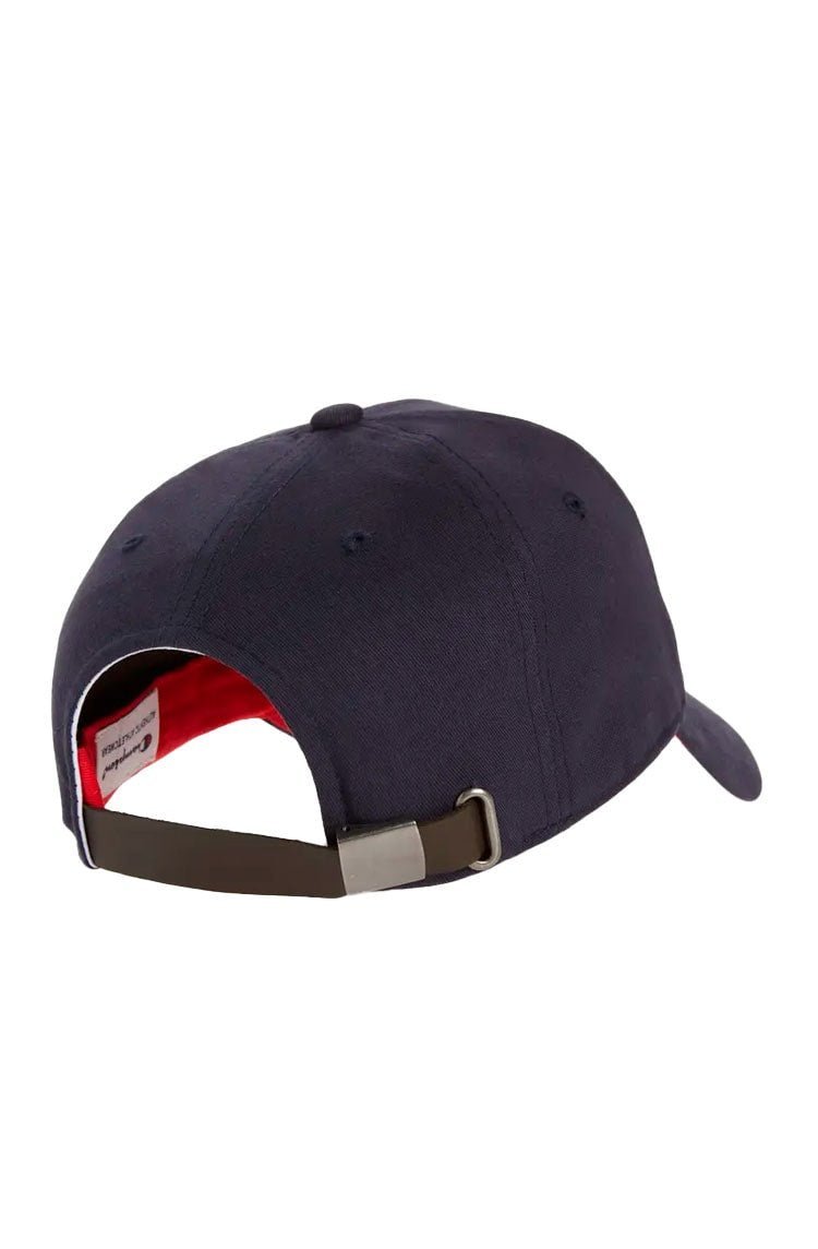 Bone Champion Aba Curva Bordado Strapback Azul/Branco - NewSkull