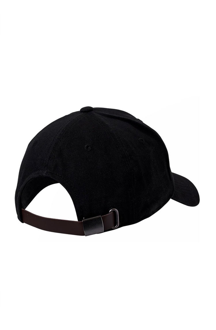 Bone Champion Aba Curva Bordado Strapback Preto/Branco - NewSkull