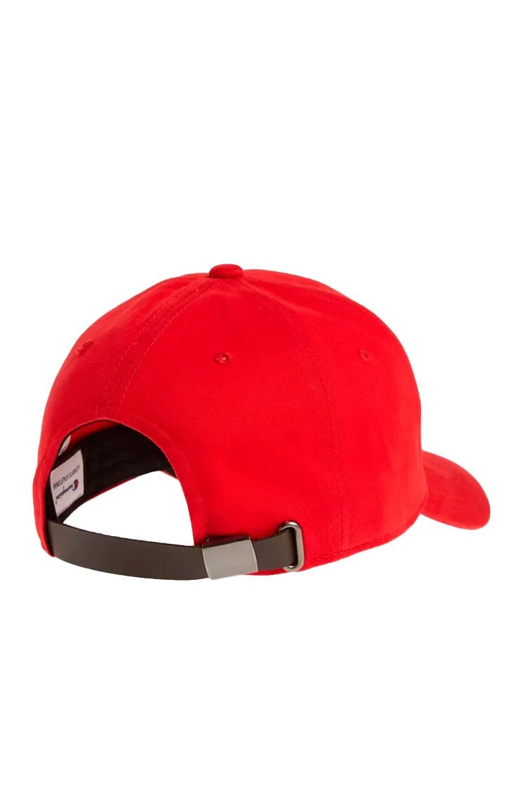 Bone Champion Aba Curva Bordado Strapback Vermelho/Preto - NewSkull