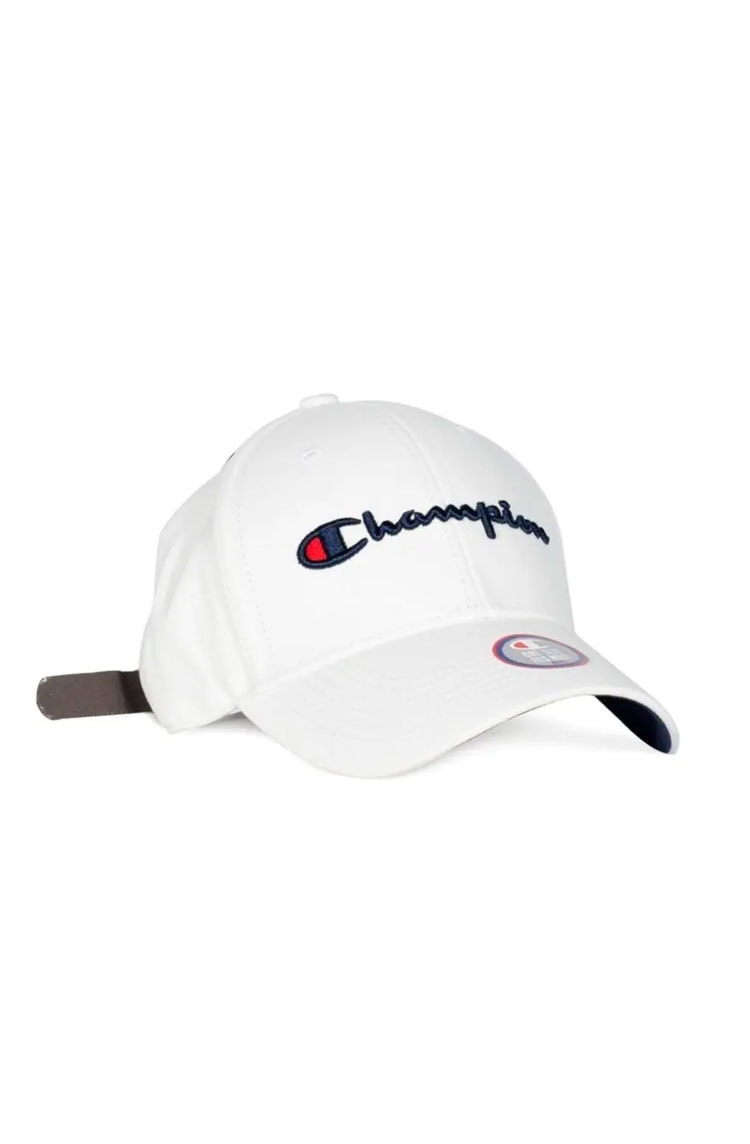Boné Champion Aba Curva Strapback Branco/Azul - NewSkull