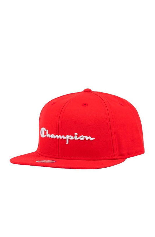Bone Champion Aba Reta Bordado Snapback Vermelho/Branco - NewSkull