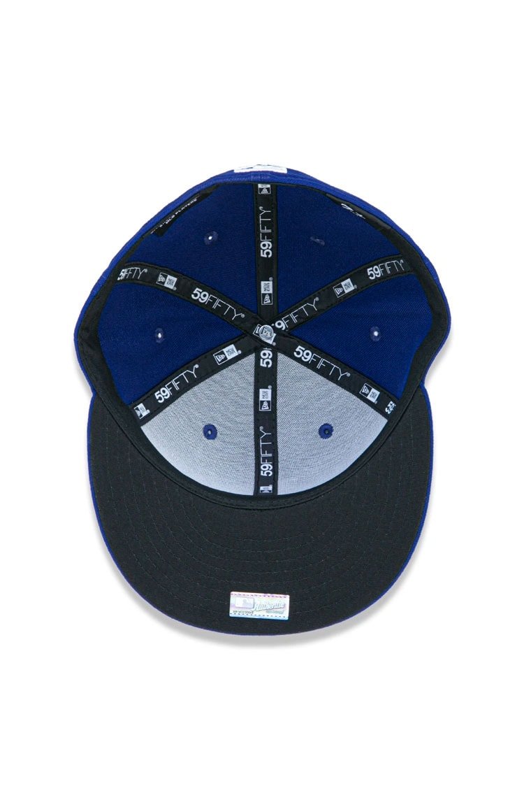 Boné New Era 59fifty Aba Reta Los Angeles Dodgers Mlb Azul/Branco - NewSkull