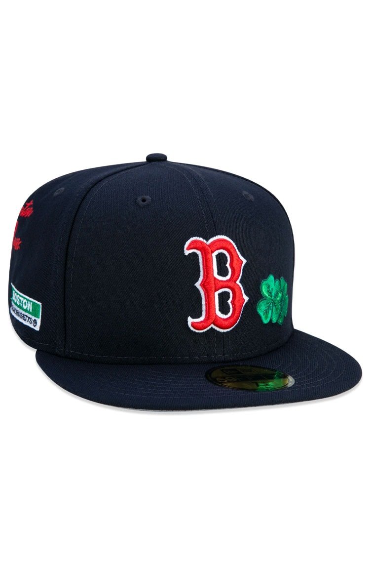 Boné New Era 59fifty Boston Red Sox City Transit Aba Reta Preto - NewSkull