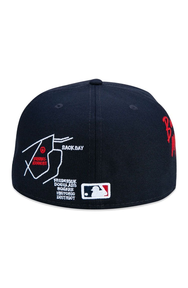 Boné New Era 59fifty Boston Red Sox City Transit Aba Reta Preto - NewSkull