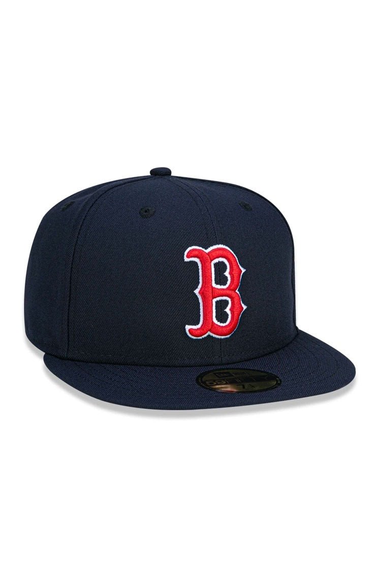 Boné New Era 59fifty Boston Red Sox Mlb Azul Marinho/Vermelho - NewSkull