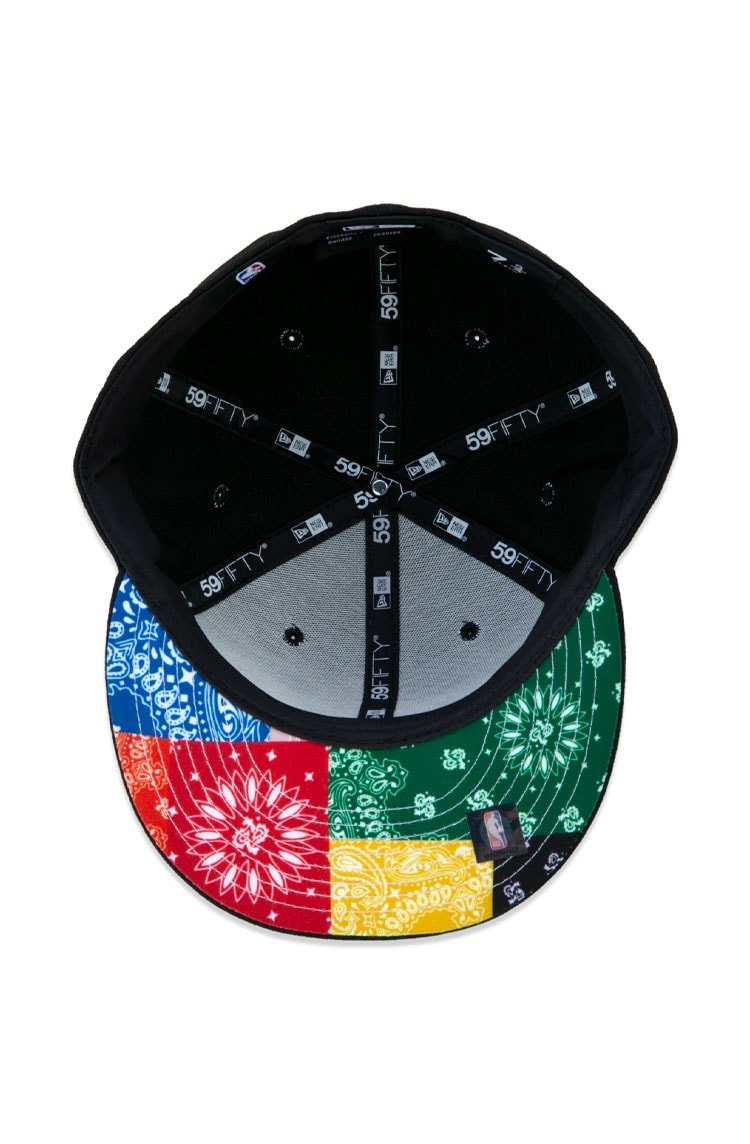 Boné New Era 59fifty Miami Heat Patchwork Aba Reta Preto/Branco - NewSkull