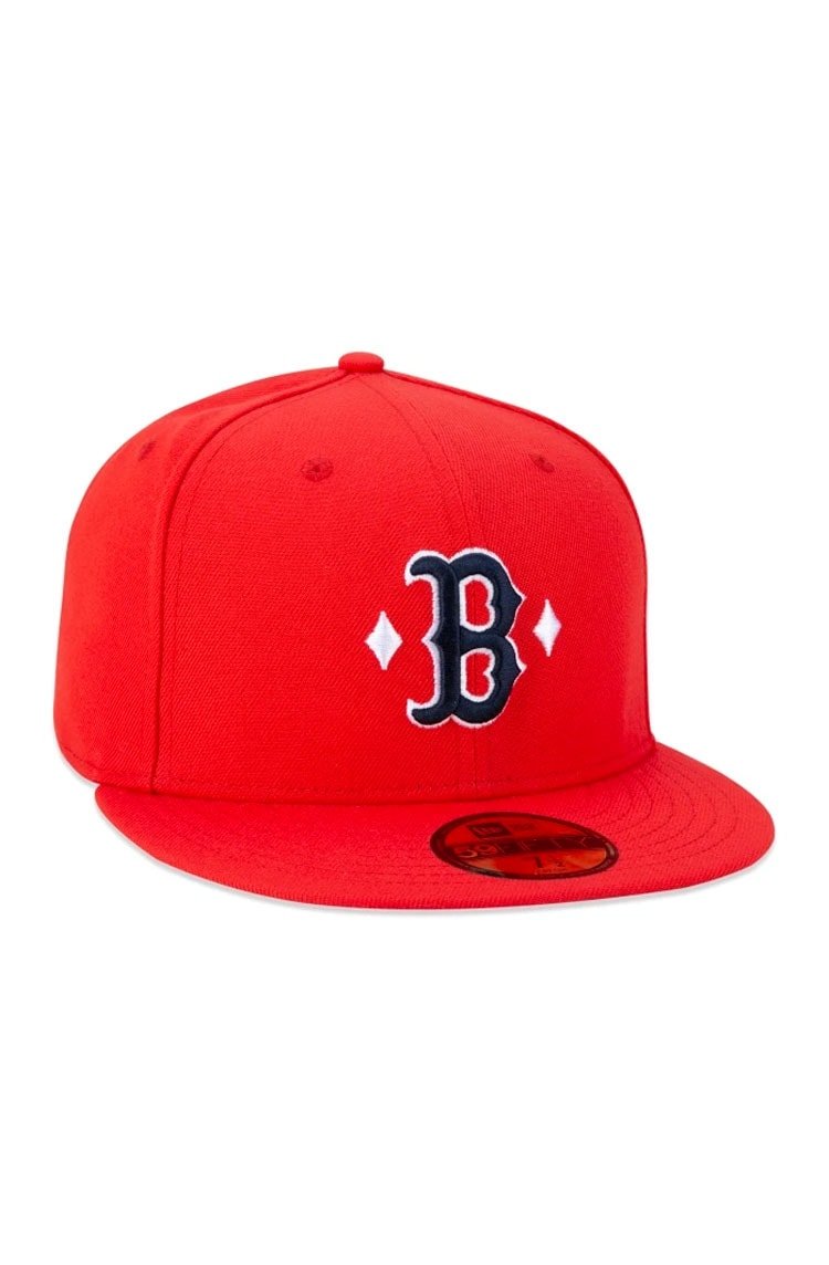 Boné New Era 59FIFTY MLB Boston Red Sox Street Vermelho/Branco - NewSkull