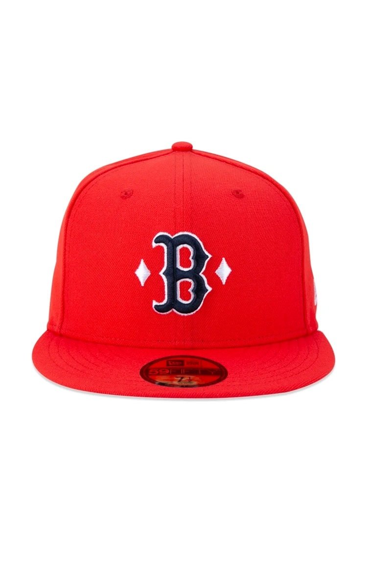 Boné New Era 59FIFTY MLB Boston Red Sox Street Vermelho/Branco - NewSkull