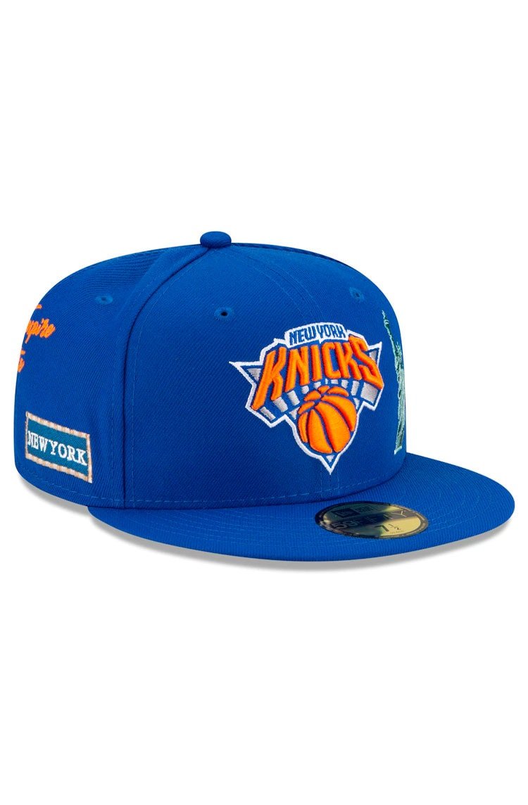 Boné New Era 59fifty New York Knicks City Transit Aba Reta Azul/Laranja - NewSkull