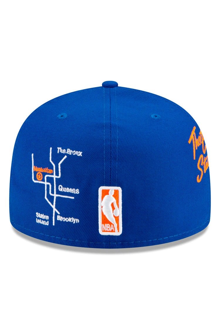 Boné New Era 59fifty New York Knicks City Transit Aba Reta Azul/Laranja - NewSkull