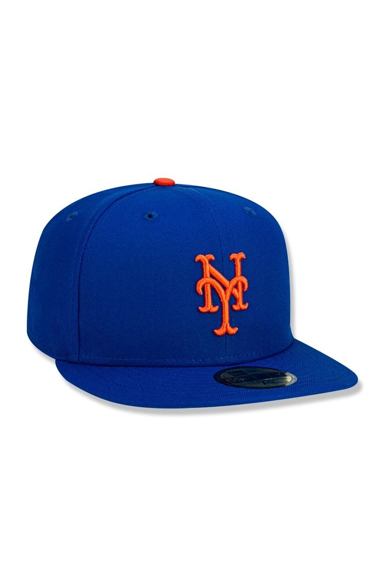 Boné New Era 59fifty New York Mets Mlb Azul/Laranja - NewSkull