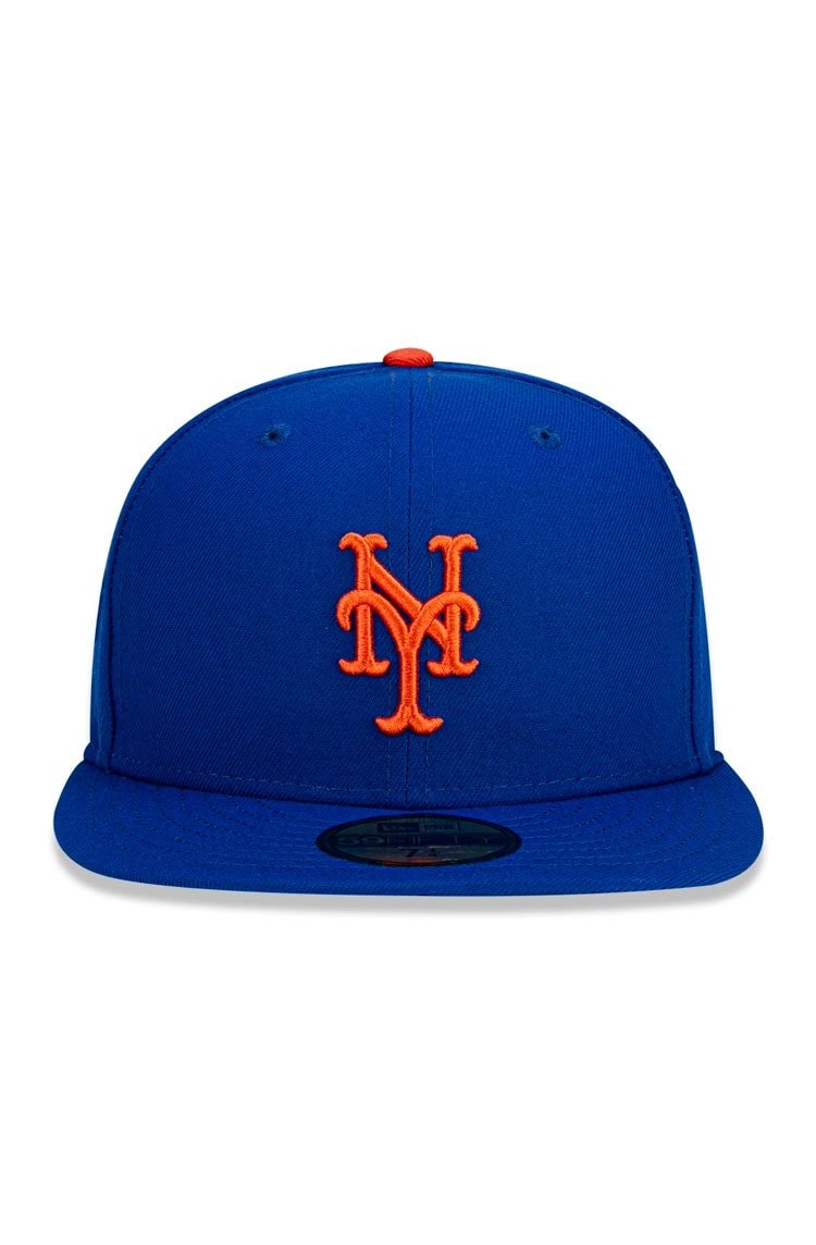 Boné New Era 59fifty New York Mets Mlb Azul/Laranja - NewSkull