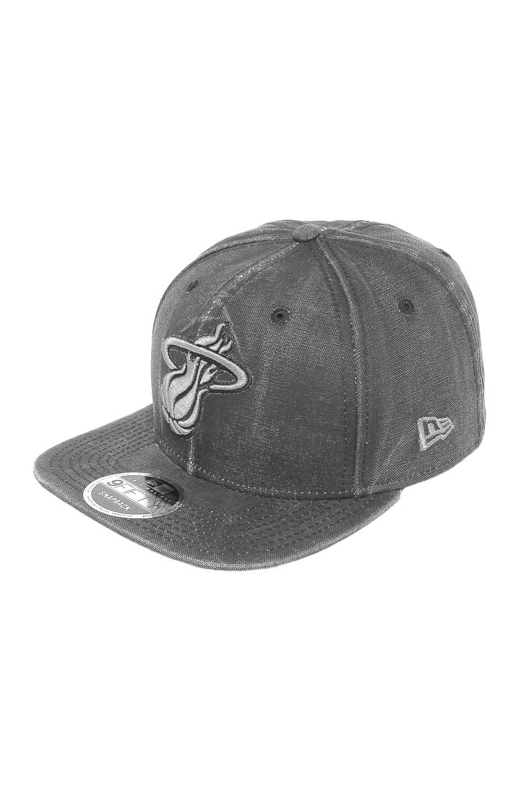 Bone New Era 9Fifty Original Fit Miami Heat Nba Preto/Cinza - NewSkull
