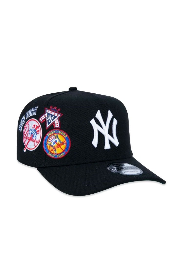 Boné New Era 9FORTY A - Frame MLB New York Yankees Core Preto/Branco - NewSkull