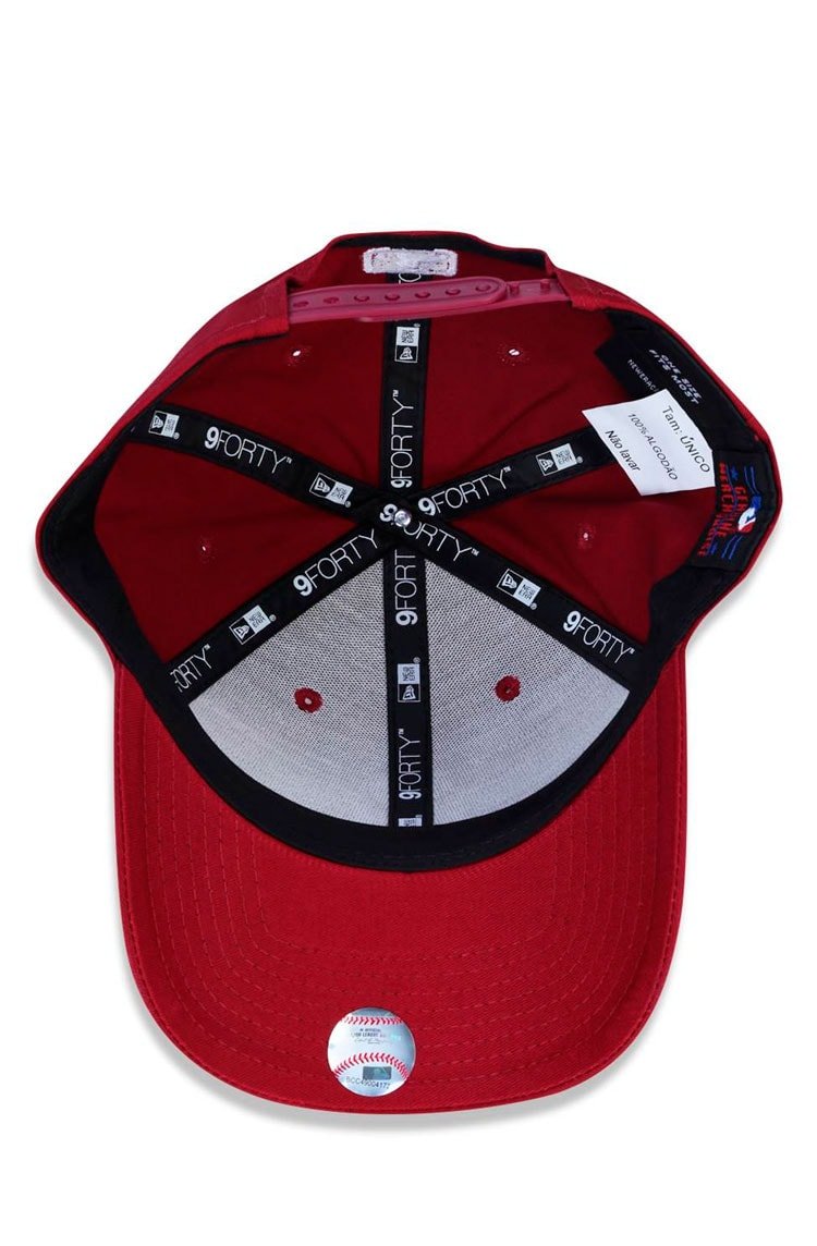 Boné New Era 9forty Mlb New York Yankees Bordo/Branco - NewSkull