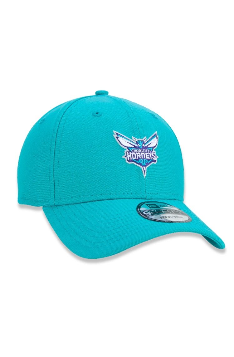 Boné New Era 9forty Snapback Aba Curva Charlotte Hornets Time Verde/Roxo - NewSkull
