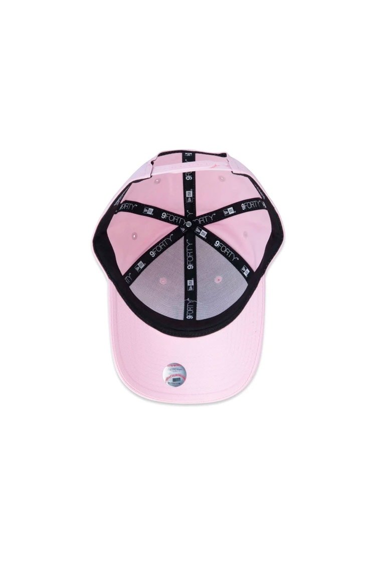 Boné New Era 9FORTY Snapback MLB New York Yankees Aba Curva Rosa/Branco - NewSkull