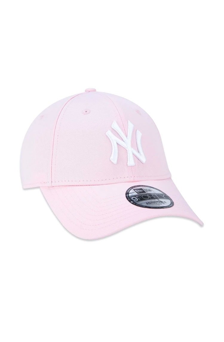 Boné New Era 9FORTY Snapback MLB New York Yankees Aba Curva Rosa/Branco - NewSkull