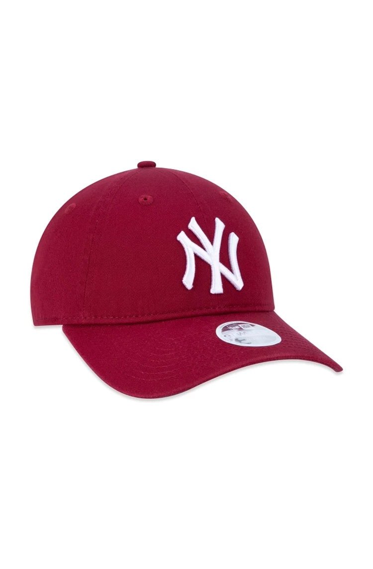 Boné New Era 9TWENTY Strapback Aba Curva New York Yankees Vermelho Escuro - NewSkull