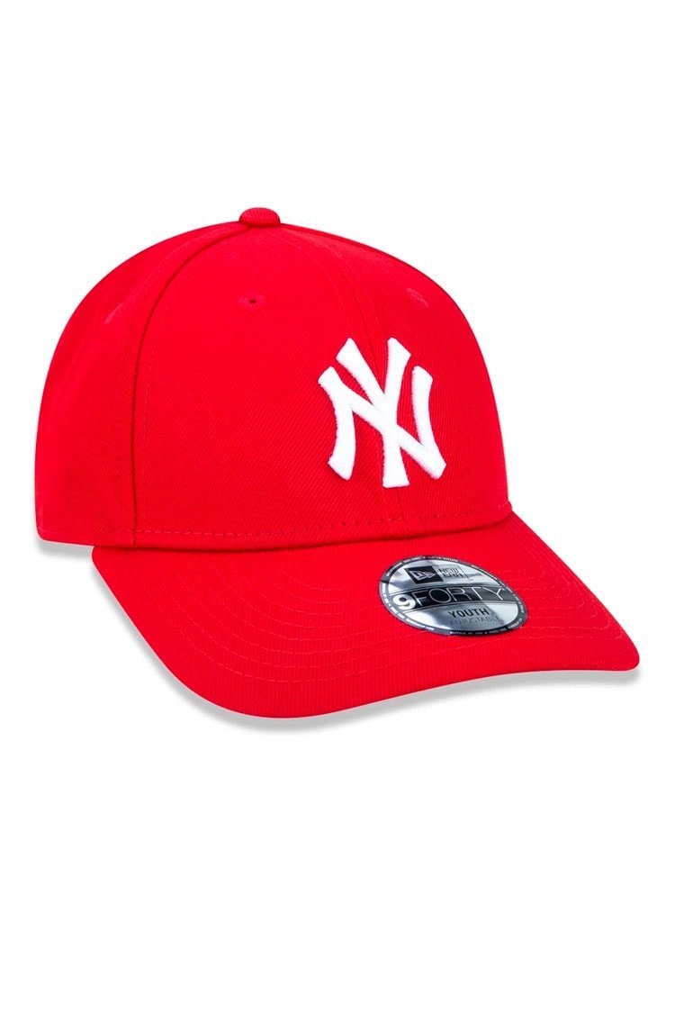 Boné New Era Juvenil 9forty Mlb New York Yankees Vermelho/Branco - NewSkull