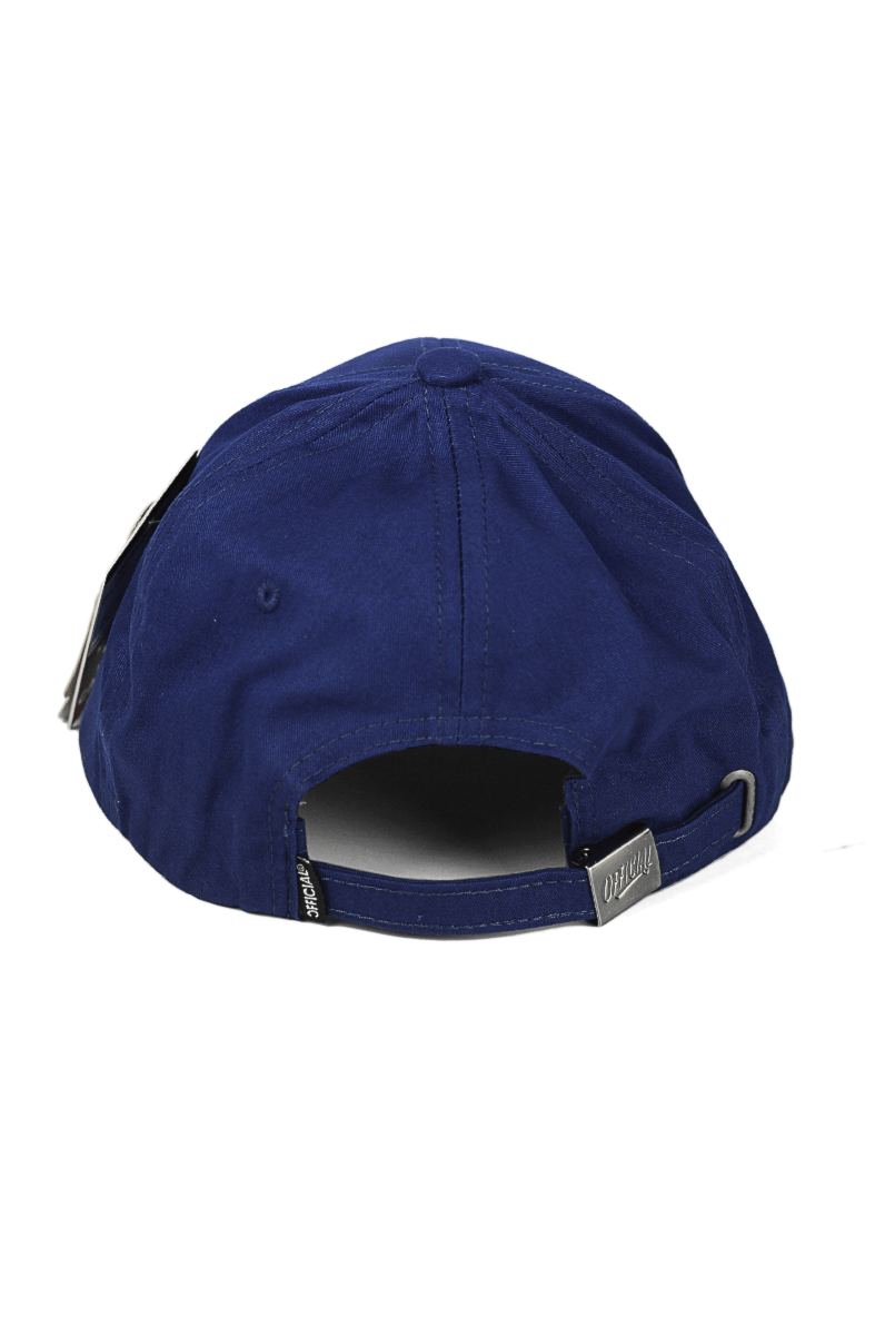 Boné Official Aba Curva Strapback Logo Metal Azul - NewSkull
