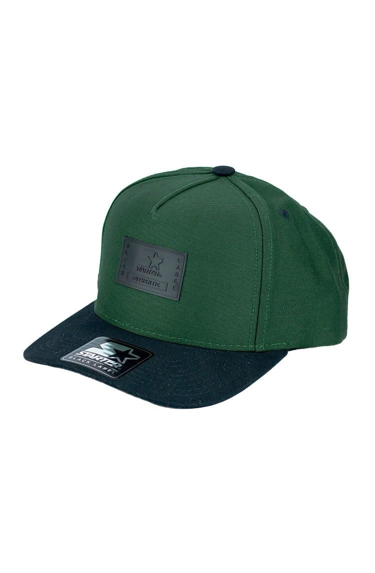 Bone Starter Authentic Aba Curva Snapback Verde/Preto - NewSkull