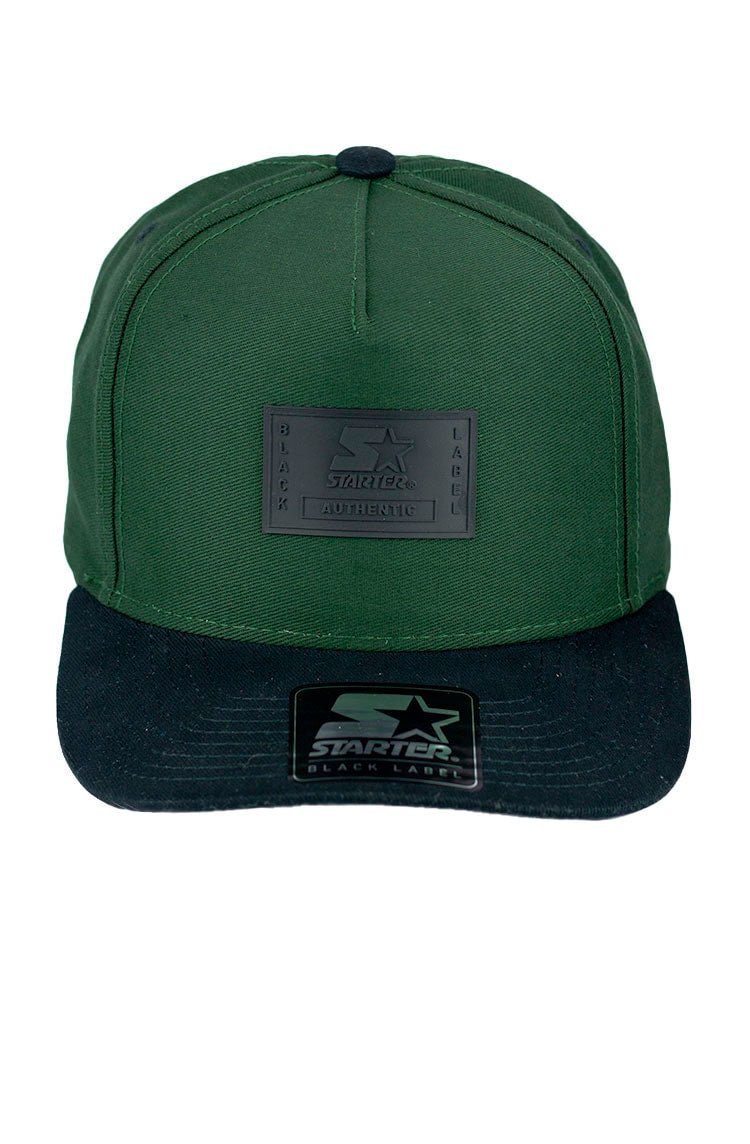 Bone Starter Authentic Aba Curva Snapback Verde/Preto - NewSkull