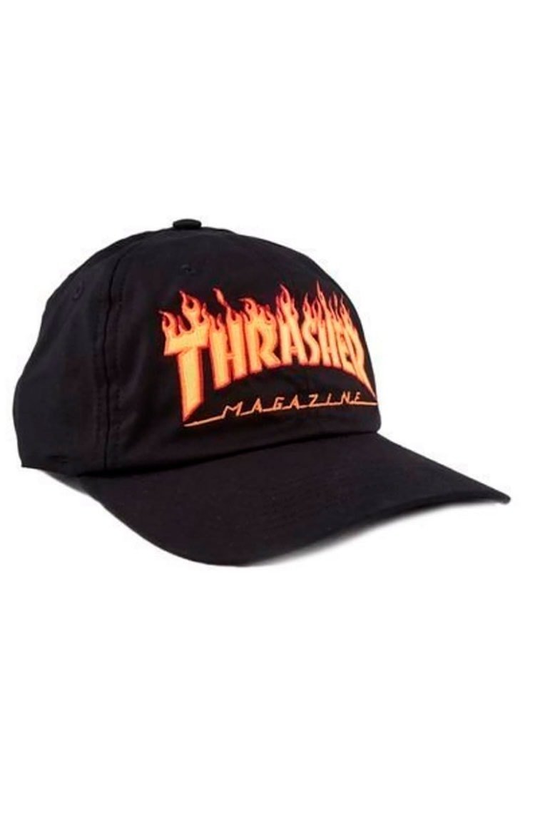 Bone Thrasher Flame Dad Hat Preto/Amarelo - NewSkull