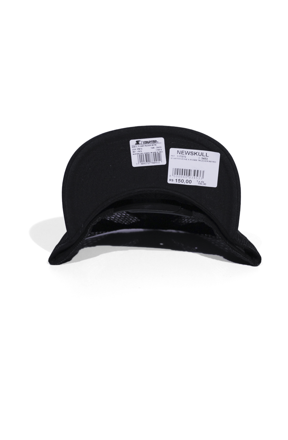 Boné Trucker Starter Retro Preto - NewSkull