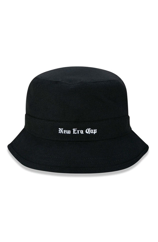 Bucket New Era Black Squad Cap Preto/Branco - NewSkull