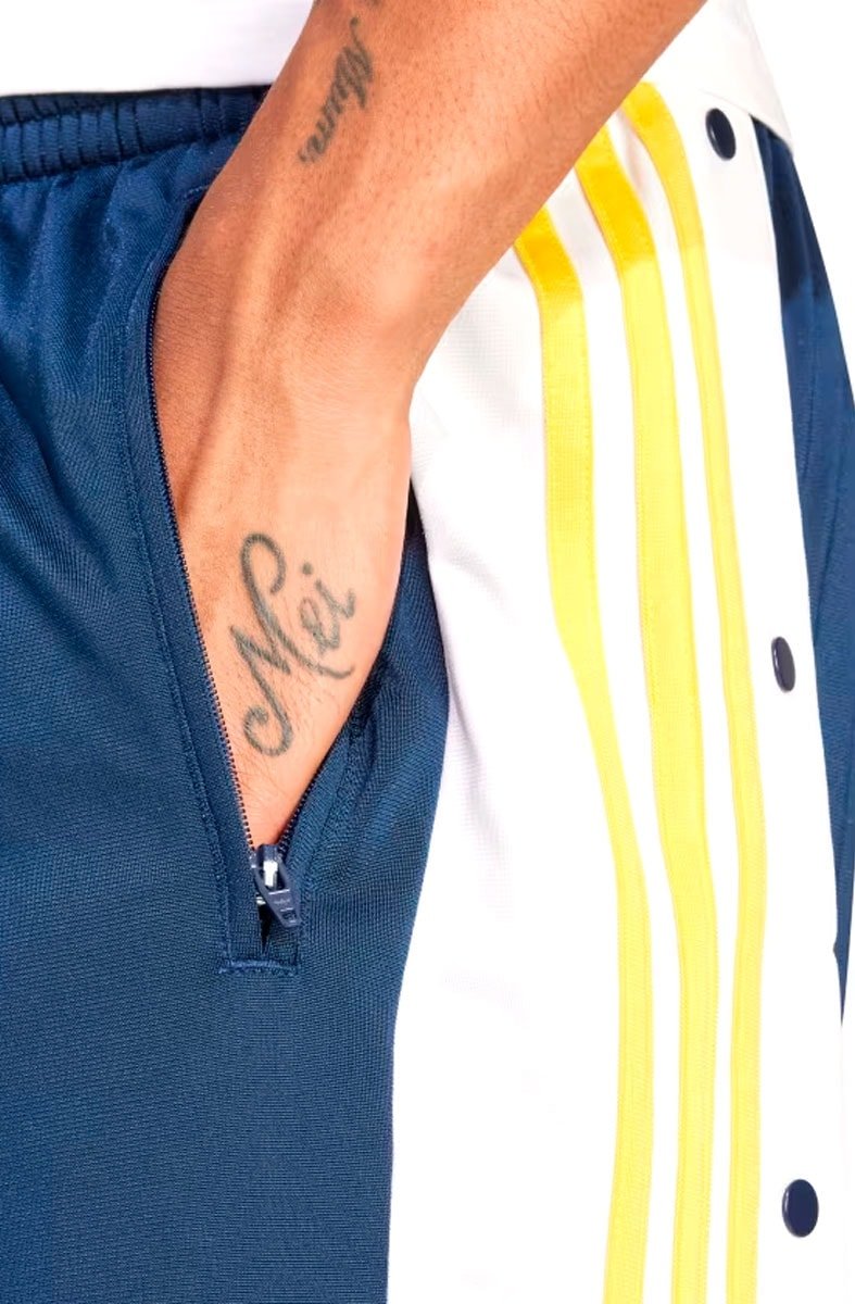 Calça Adidas Adicolor Classics Adibreak Azul/Branco/Amarelo - NewSkull