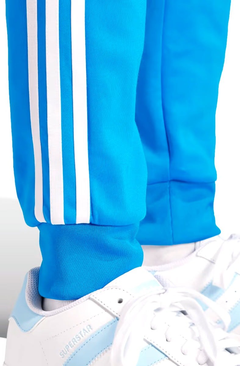 Calça Adidas Adicolor Classics Cuffed Track Pants Azul/Branco - NewSkull