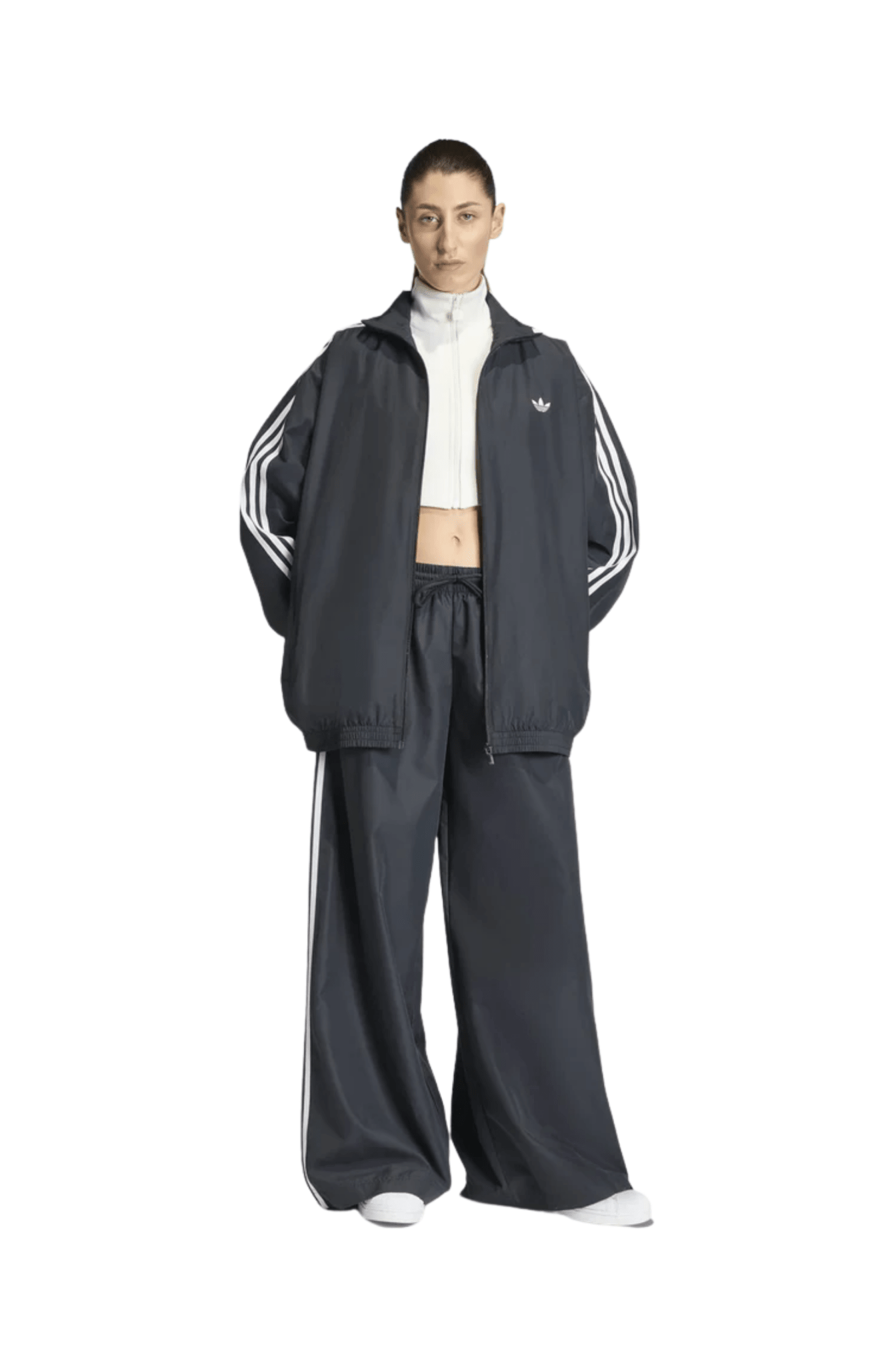 Calça Adidas Firebird Adilenium Track Pants Preto/Branco - NewSkull