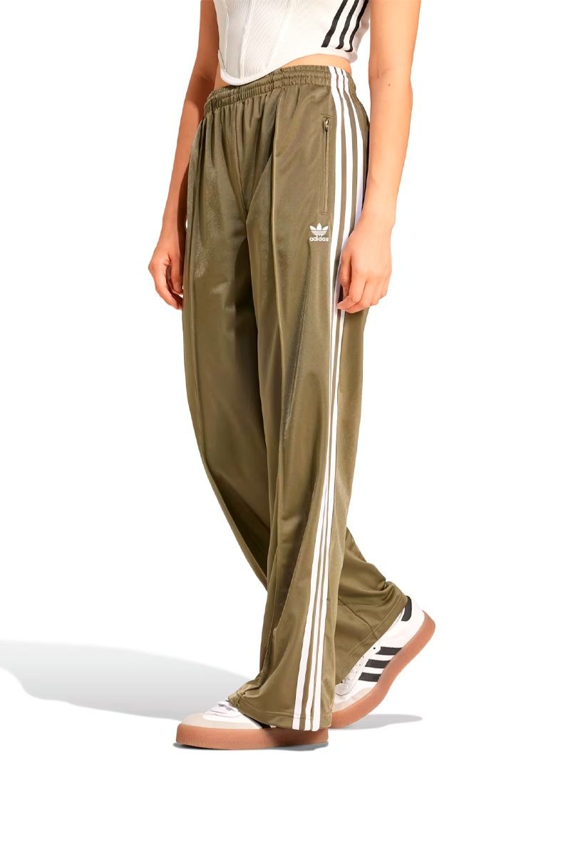 Calça Adidas Firebird Loose Track Verde/Branco - NewSkull