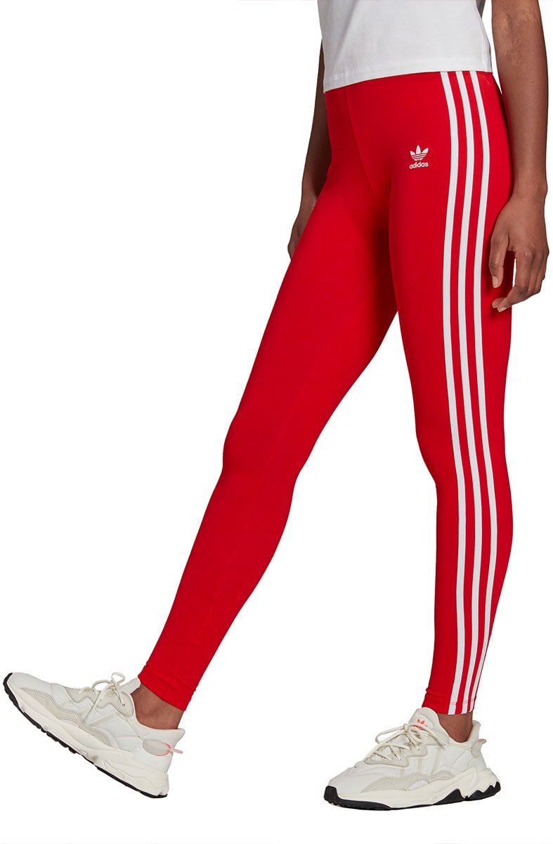 Calça Adidas Legging Adicolor Classics 3 - Stripes 2 Feminina Vermelha/Branca - NewSkull