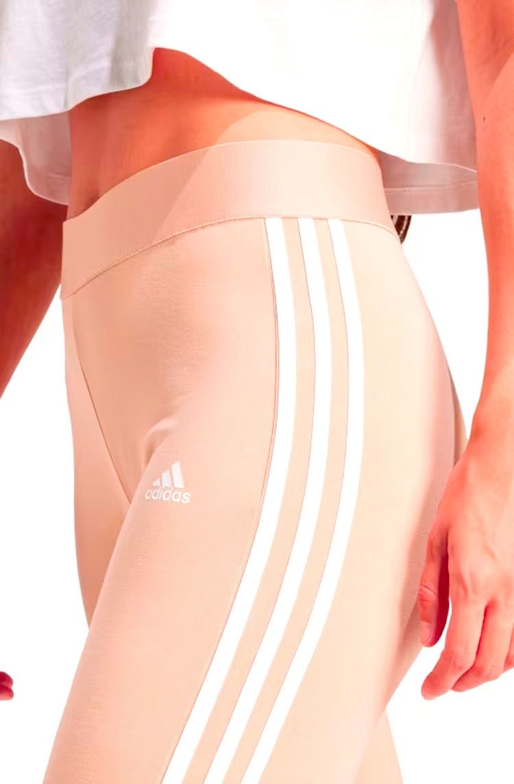 Calça Adidas Legging Essentials 3 - stripes Bege - NewSkull