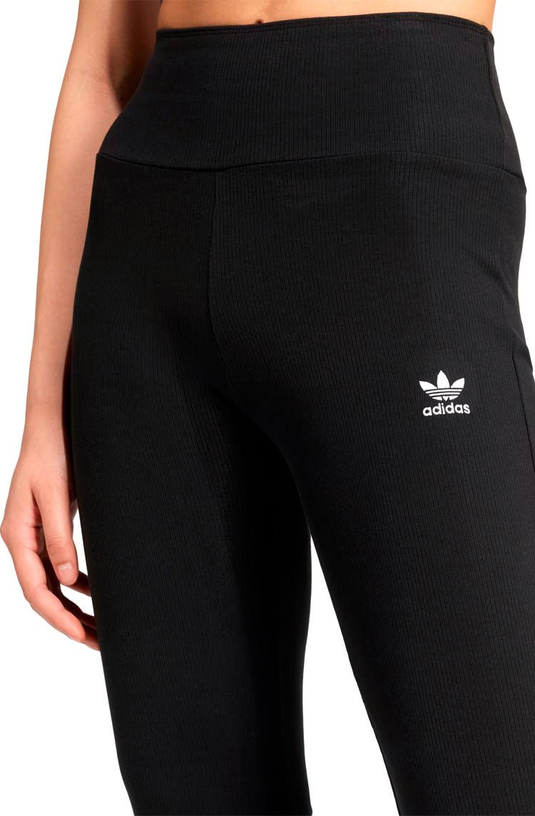 Calça Adidas Legging Essentials Rib Flared Preto - NewSkull