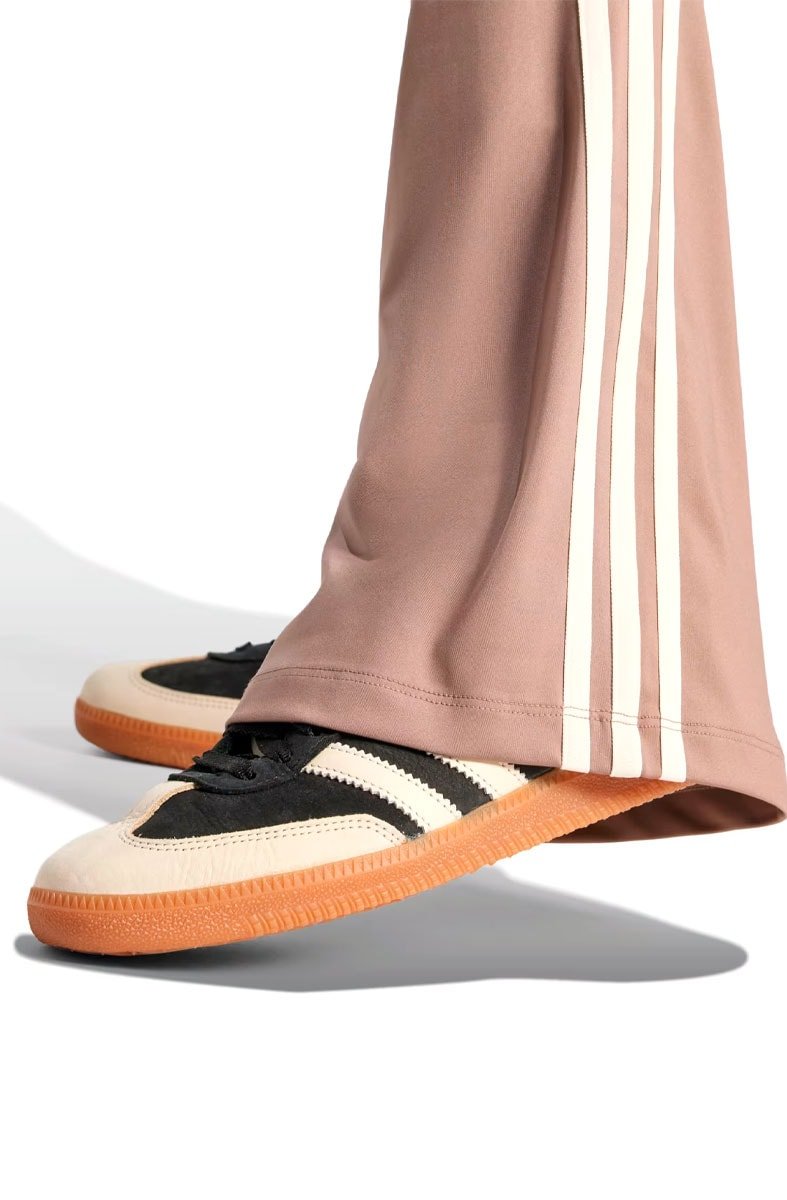 Calça Adidas Legging Flared Marrom/Branco - NewSkull