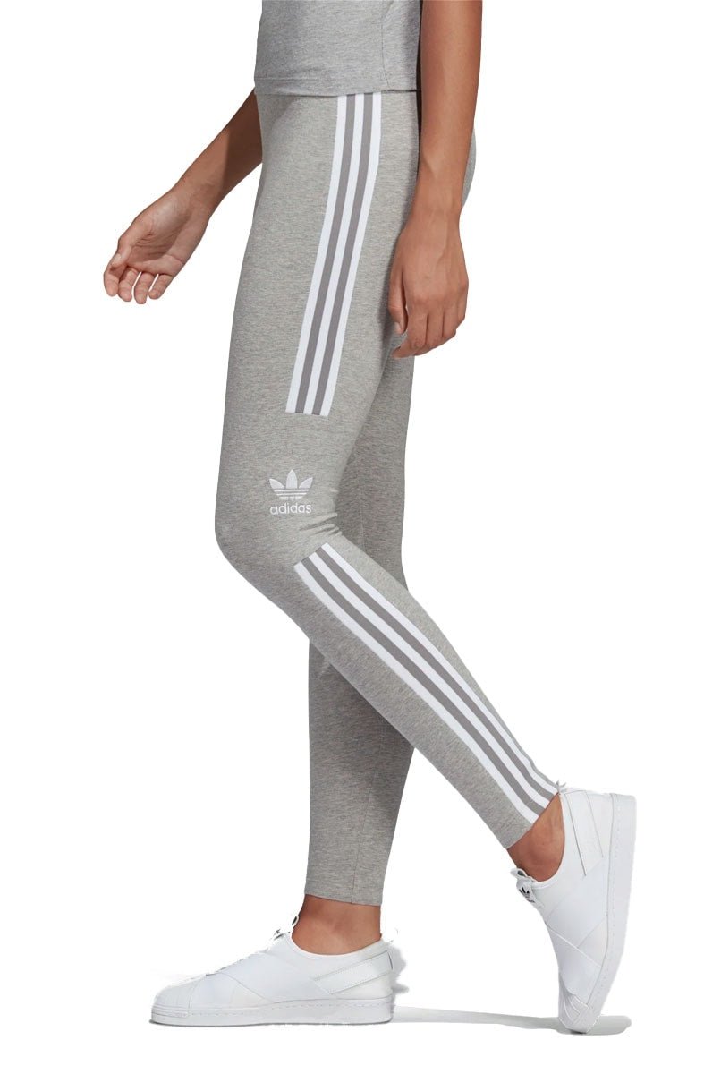 Calça Adidas Legging Trefoil Cinza - NewSkull