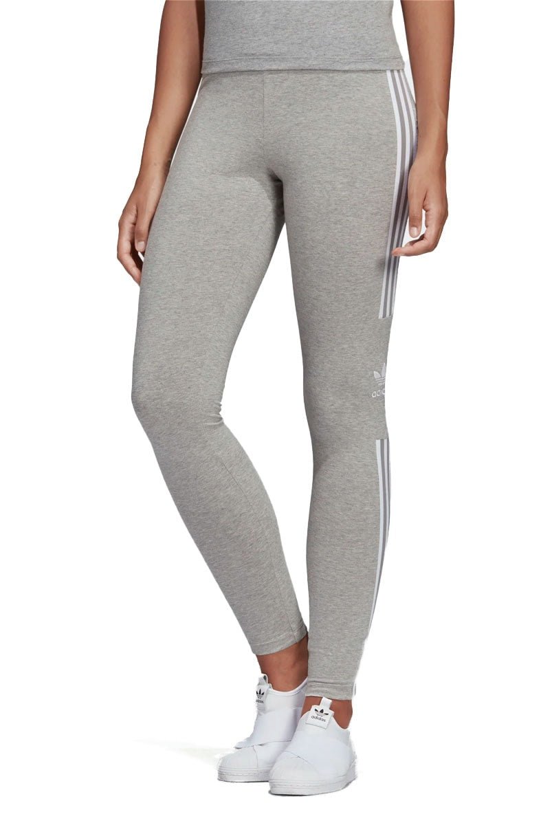 Calça Adidas Legging Trefoil Cinza - NewSkull
