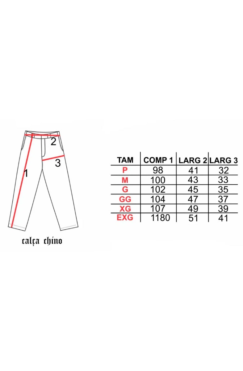 Calça Caos Art Ink Chino Pregas Bege - NewSkull